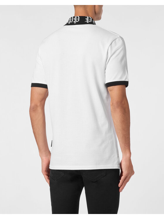 PHILIPP PLEIN PHILIPP PLEIN Polokošile 9409 Bílá Slim Fit