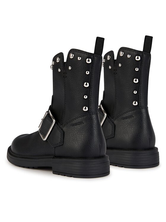 Geox Geox Botine Jr Eclair J369QK 000BU C9999 S Negru