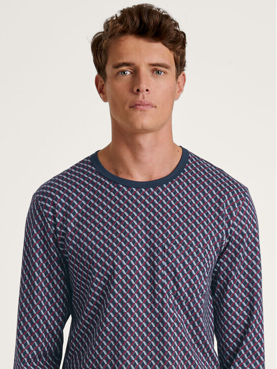 Calida Calida Pyžamo 47480 Tmavomodrá Regular Fit