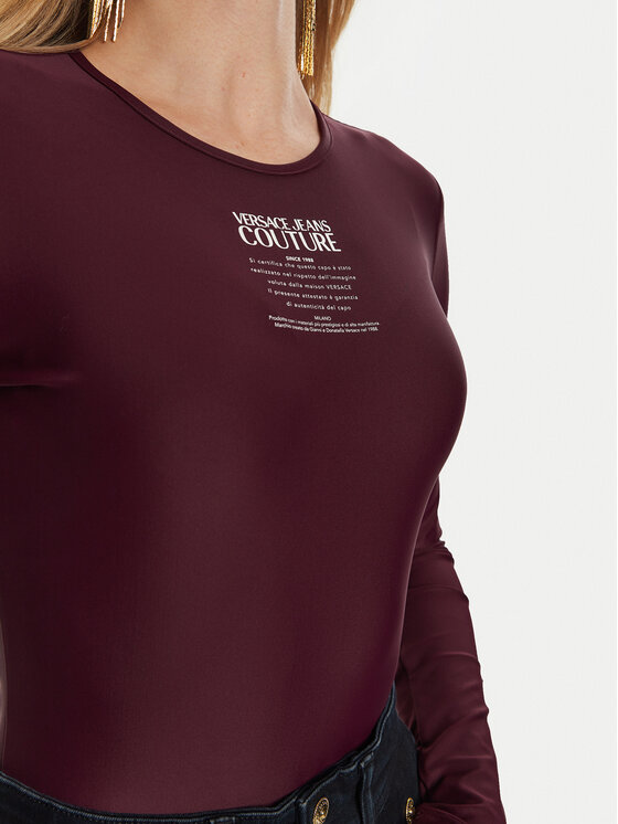 Versace Jeans Couture Versace Jeans Couture Bodi 77HAM221 Bordo rdeča Slim Fit