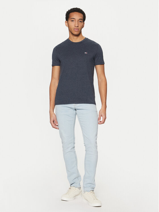 Tommy Jeans Tommy Jeans T-krekls Jaspe DM0DM20363 Tumši zils Slim Fit