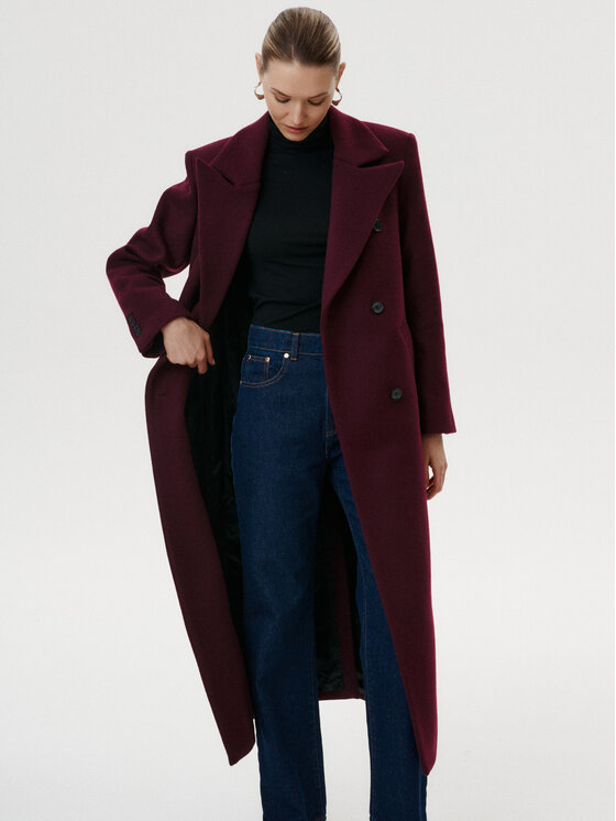 MARI PRETI MARI PRETI Cappotto Caldessa Bordeaux Regular Fit
