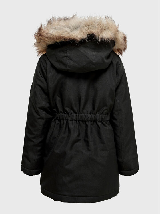 Kids ONLY Kids ONLY Hanorac Giris Fur 15245678 Negru Regular Fit