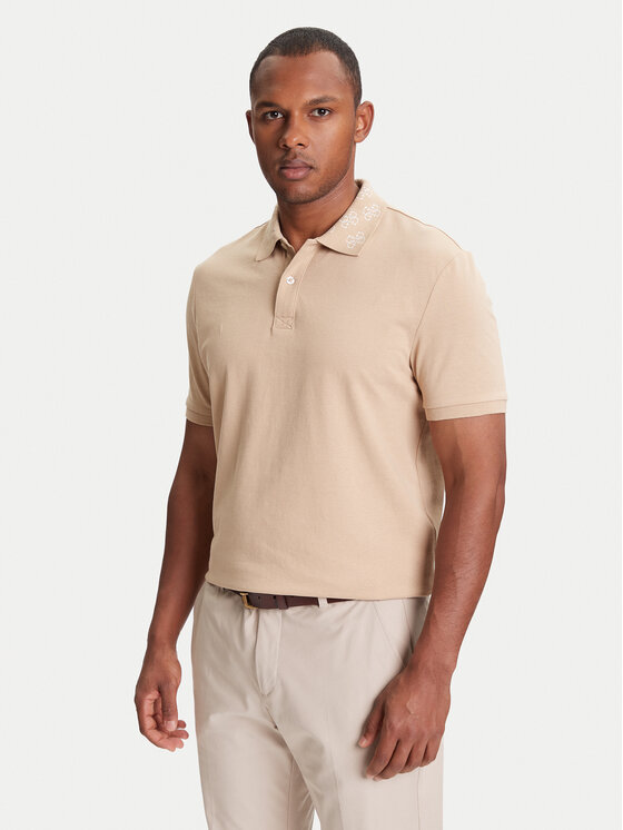 Guess Guess Polo marškinėliai M5YP34 KCJV1 Smėlio Regular Fit