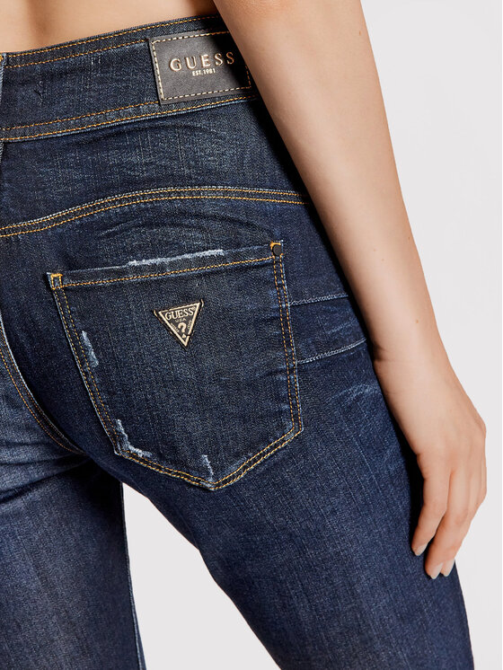 Guess Guess Jeansy Shape Up W1YA34 D4EM1 Granatowy Skinny Fit