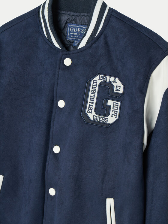 Guess Guess Bomber L5RL07 WG970 Tamnoplava Regular Fit