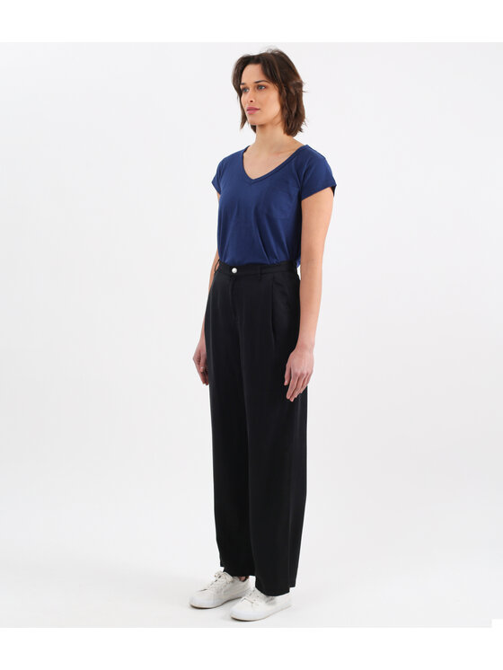 Lee Cooper Lee Cooper Spodnie materiałowe LUIDIA Czarny Relaxed Fit
