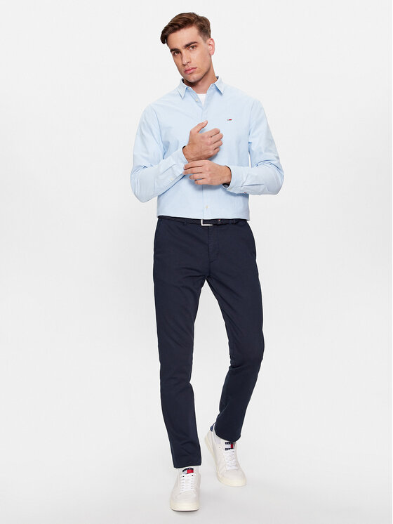Tommy Jeans Tommy Jeans Camicia Classic Oxford DM0DM15408 Celeste Classic Fit