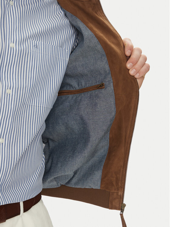 Serge Pariente Serge Pariente Giacca di pelle Expo Vs Beige Regular Fit