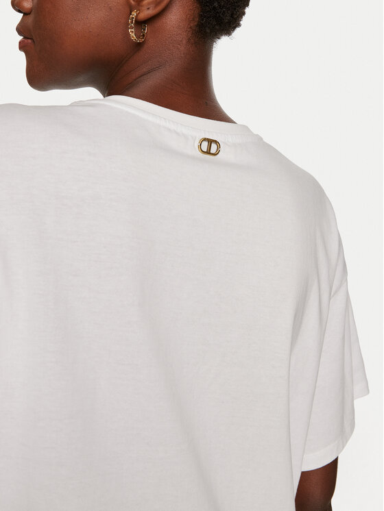 TWINSET TWINSET T-särk 242TP2510 Valge Loose Fit