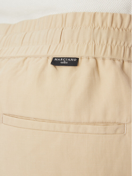 Marciano Guess Marciano Guess Bavlnené nohavice 5GHB03 2310Z Béžová Regular Fit