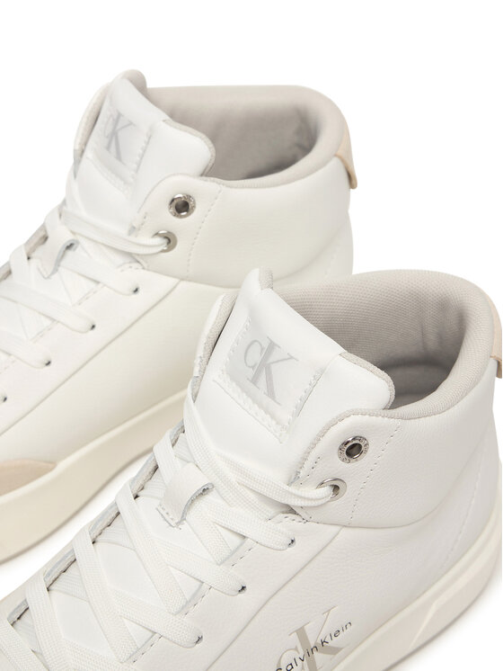 Calvin Klein Calvin Klein Sneakersy Basket Cups High Laceup Lth Mix YW0YW02024 Biela