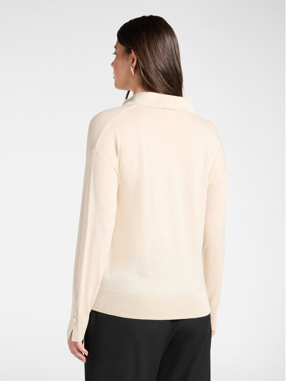 Elena Mirò Elena Mirò Sweter M092Z000857N002 Kremowy Regular Fit