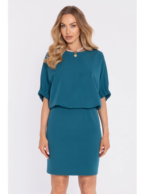 Made of Emotion Made of Emotion Sukienka koktajlowa M904 Niebieski Oversize
