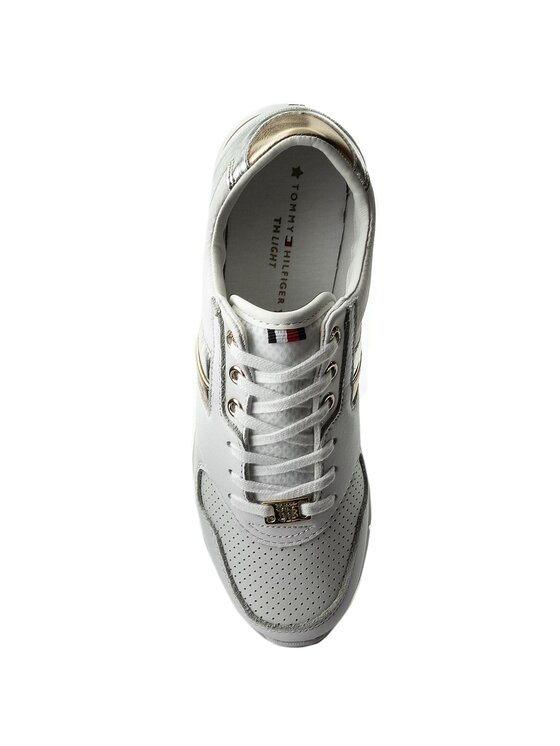 Tommy Hilfiger Tommy Hilfiger Sneakers Light Weight Leather Sneaker FW0FW02805 Alb