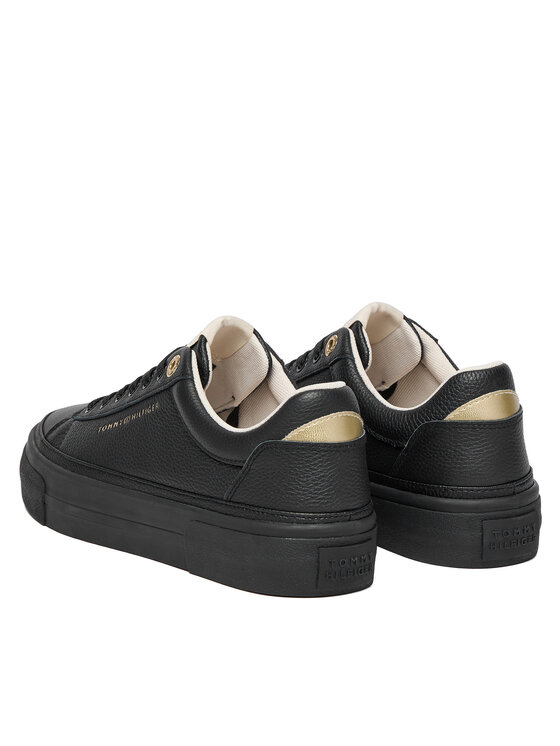 Tommy Hilfiger Tommy Hilfiger Sneakersy Th Platform Sneaker Tumbled Ltr FW0FW09018 Čierna