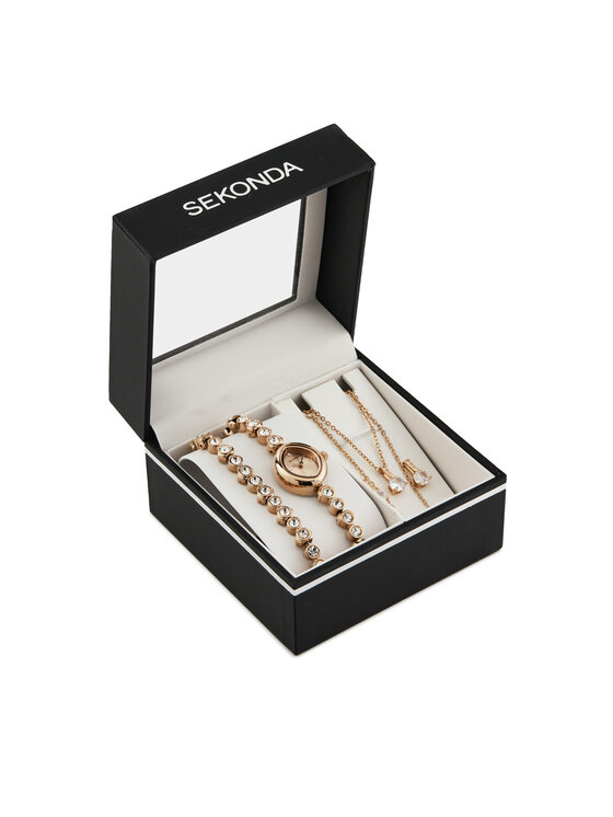 Sekonda Sekonda Uhr, Halskette und Ohrringe Set 49035 Roségold