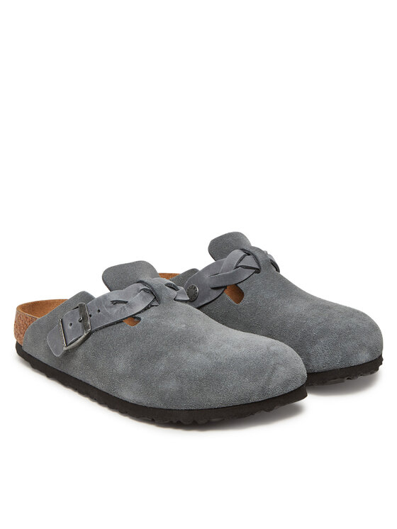 Birkenstock Birkenstock Παντόφλες Boston Braided 1029086 Γκρι