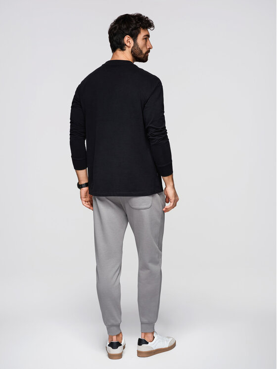 Ombre Ombre Spodnie dresowe OM-PABS-0305 Szary Regular Fit