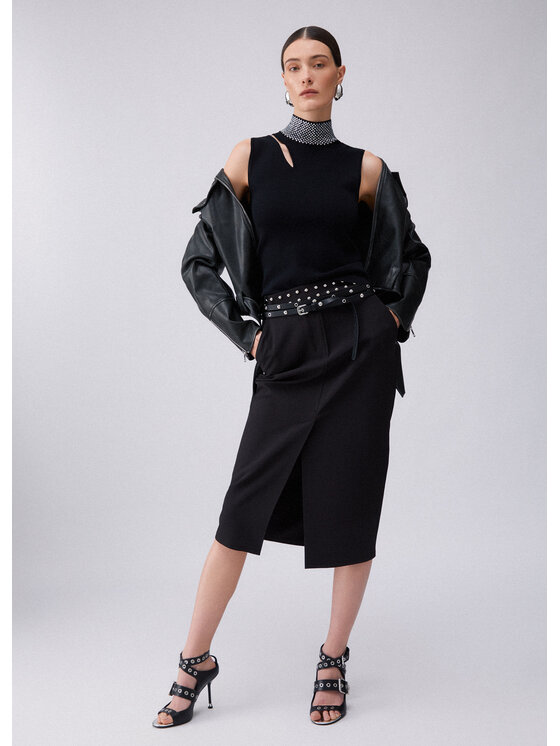 Liu Jo Liu Jo Spódnica midi WA6109T252722222 Czarny Slim Fit