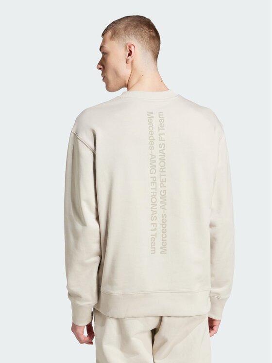 adidas adidas Bluza MERCEDES - AMG PETRONAS FORMULA ONE TEAM PREMIUM Beżowy Loose Fit