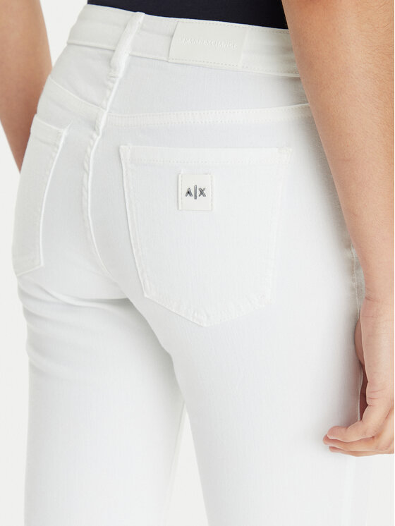 Armani Exchange Armani Exchange Jeans hlače 8NYJ01 Y3TAZ 0102 Bela Slim Fit