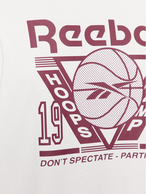 Reebok Reebok T-Shirt Basketball IL4428 Bílá Regular Fit