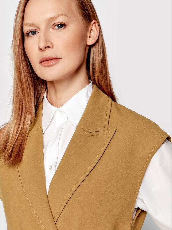 Sisley Sisley Telovnik 2BFQLN004 Rjava Regular Fit