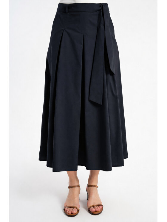 CLICK CLICK Φούστα maxi 50-742 Σκούρο μπλε Flare Fit