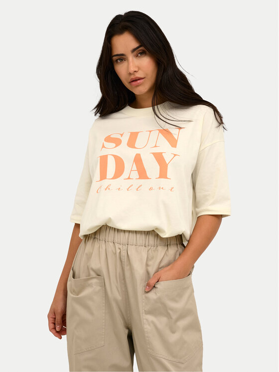 Kaffe Kaffe T-särk Harries 10508588 Beež Relaxed Fit