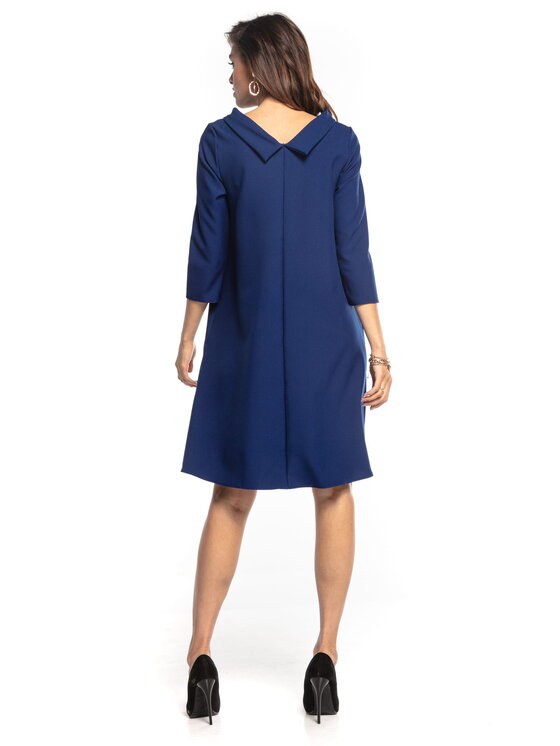 Tessita Tessita Koktejlové šaty T349 Tmavomodrá Classic Fit