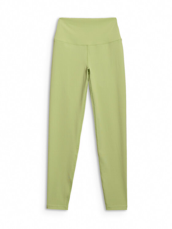 4F 4F Legginsy EMPOWERED BY NATURE Zielony jasny Slim Fit