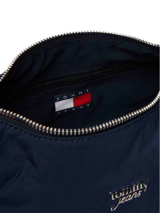 Tommy Jeans Tommy Jeans Torbica Metal Logo Padded Strap Shoulder Bag AW0AW18583 Tamnoplava