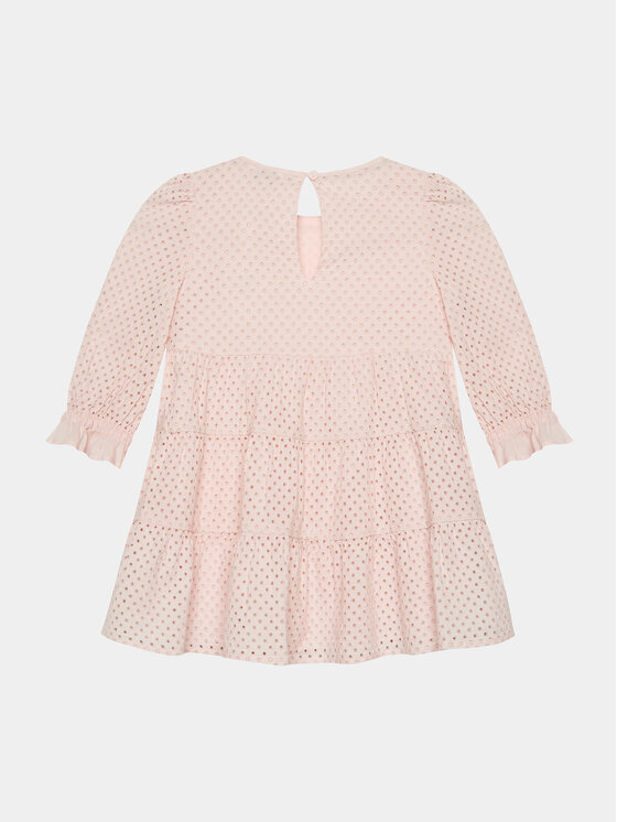 Tommy Hilfiger Tommy Hilfiger Sukienka codzienna Broderie Anglaise KG0KG07779 M Różowy Regular Fit