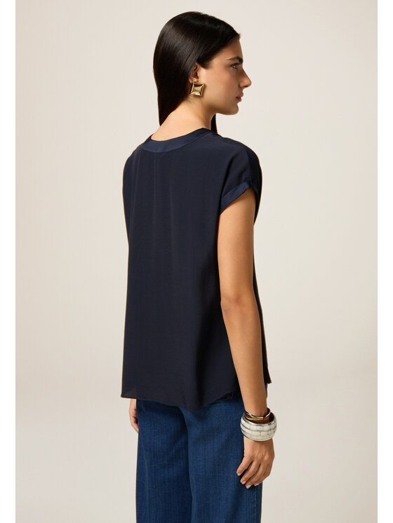 Oltre Oltre Blusa 2488J000731N034 Blu Regular Fit