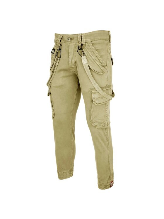 Alpha Industries Alpha Industries Kalhoty z materiálu 128202 Khaki Slim Leg