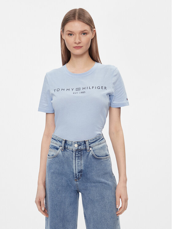 Tommy Hilfiger Tričko WW0WW40276 Modrá Regular Fit