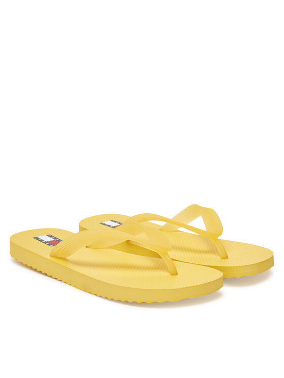 Tommy Jeans Tommy Jeans Šlepetės per pirštą Tjw Logo Flip Flop EN0EN02447 Geltona