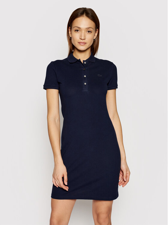 Lacoste Každodenné šaty EF5473 Tmavomodrá Slim Fit