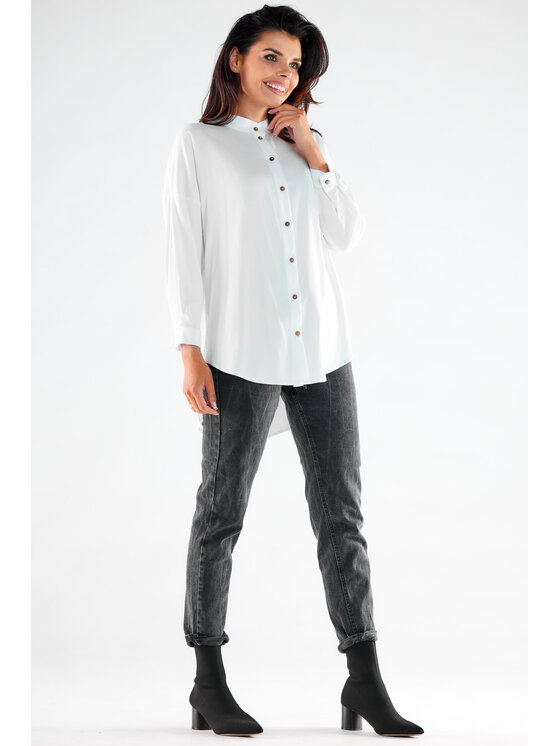 Awama Awama Košeľa A525 Biela Basic Fit