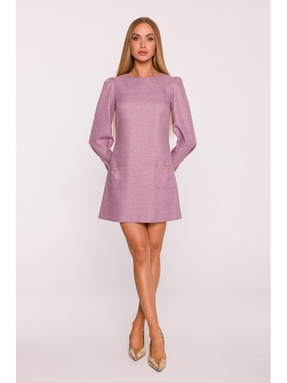 Made of Emotion Made of Emotion Sukienka wieczorowa M870 Brązowy Modern Slim Fit