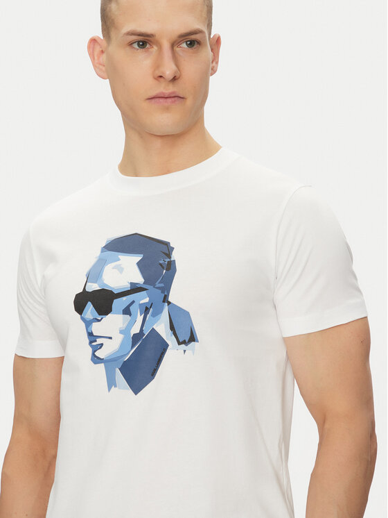 KARL LAGERFELD KARL LAGERFELD Tričko 755065 552241 Biela Regular Fit