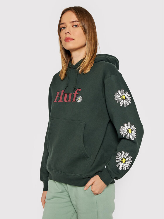 HUF HUF Bluza In Bloom WPF0007 Zielony Relaxed Fit
