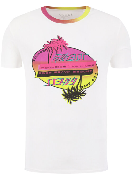 Guess Guess Tričko Upside Down Tee M0GI67 I3Z00 Biela Regular Fit
