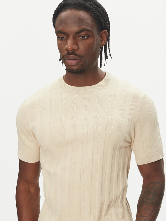 Lindbergh Lindbergh T-Shirt 30-804064 Beige Relaxed Fit