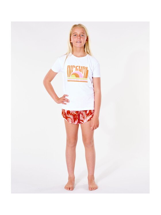 Rip Curl Rip Curl T-Shirt Surf Revival Tee - Girl Biały Regular Fit