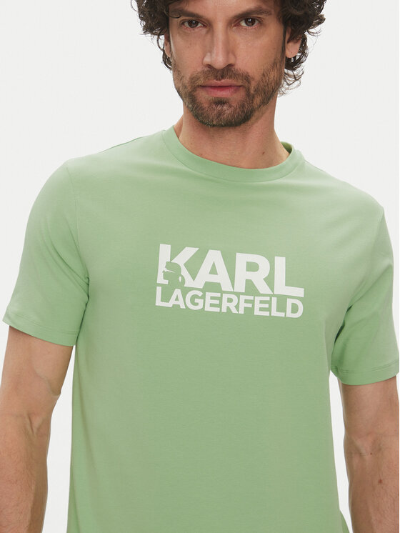 KARL LAGERFELD KARL LAGERFELD T-Shirt 755087 552235 Zielony Regular Fit
