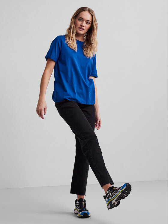 Pieces Pieces T-shirt Ria 17086970 Plava Regular Fit