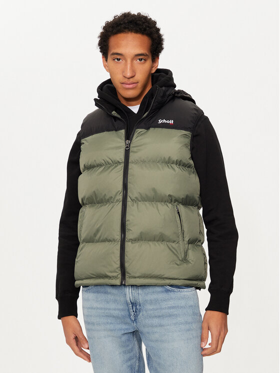 Schott NYC Schott NYC Γιλέκο UTAHV Πράσινο Regular Fit