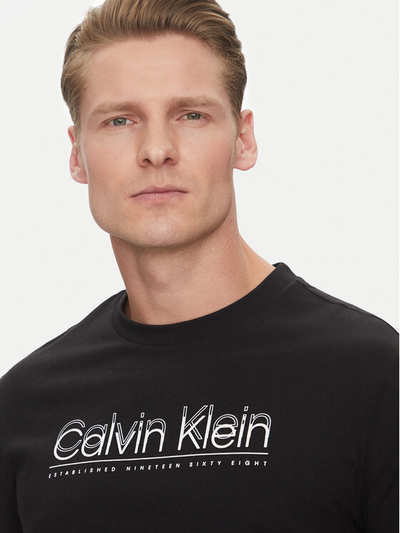 Calvin Klein Calvin Klein Футболка Double Logo K10K114149 Чорний Regular Fit